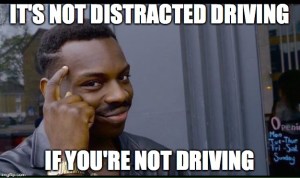 distracted driving meme